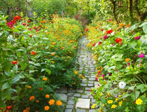 jardín de una empresa como espacio verde para el entorno laboral